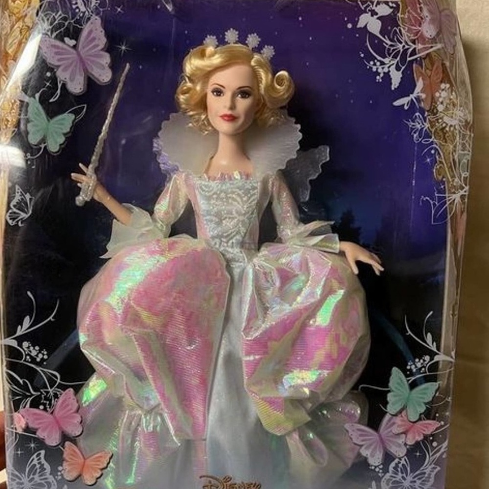 NEW Disney Cinderella Fairy Godmother Barbie Doll